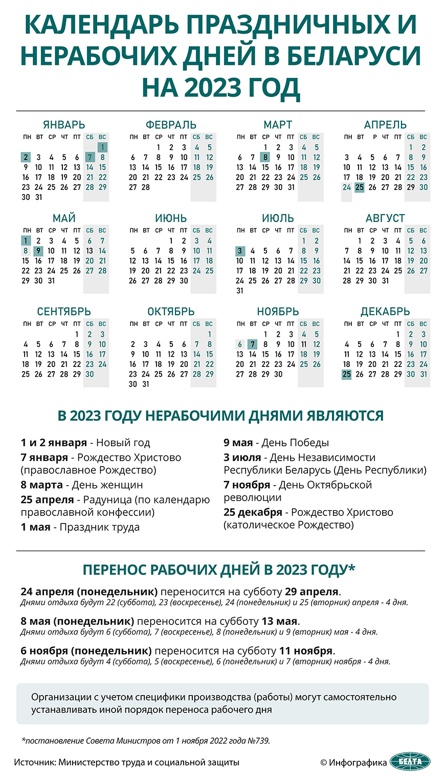  Как будем работать и отдыхать в 2023 году?